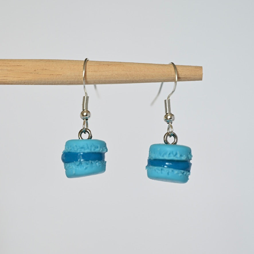 Macarons blau Ohrringe