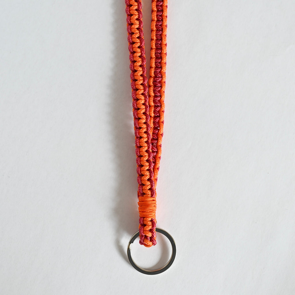 Schlüsselbändel bordeaux/orange