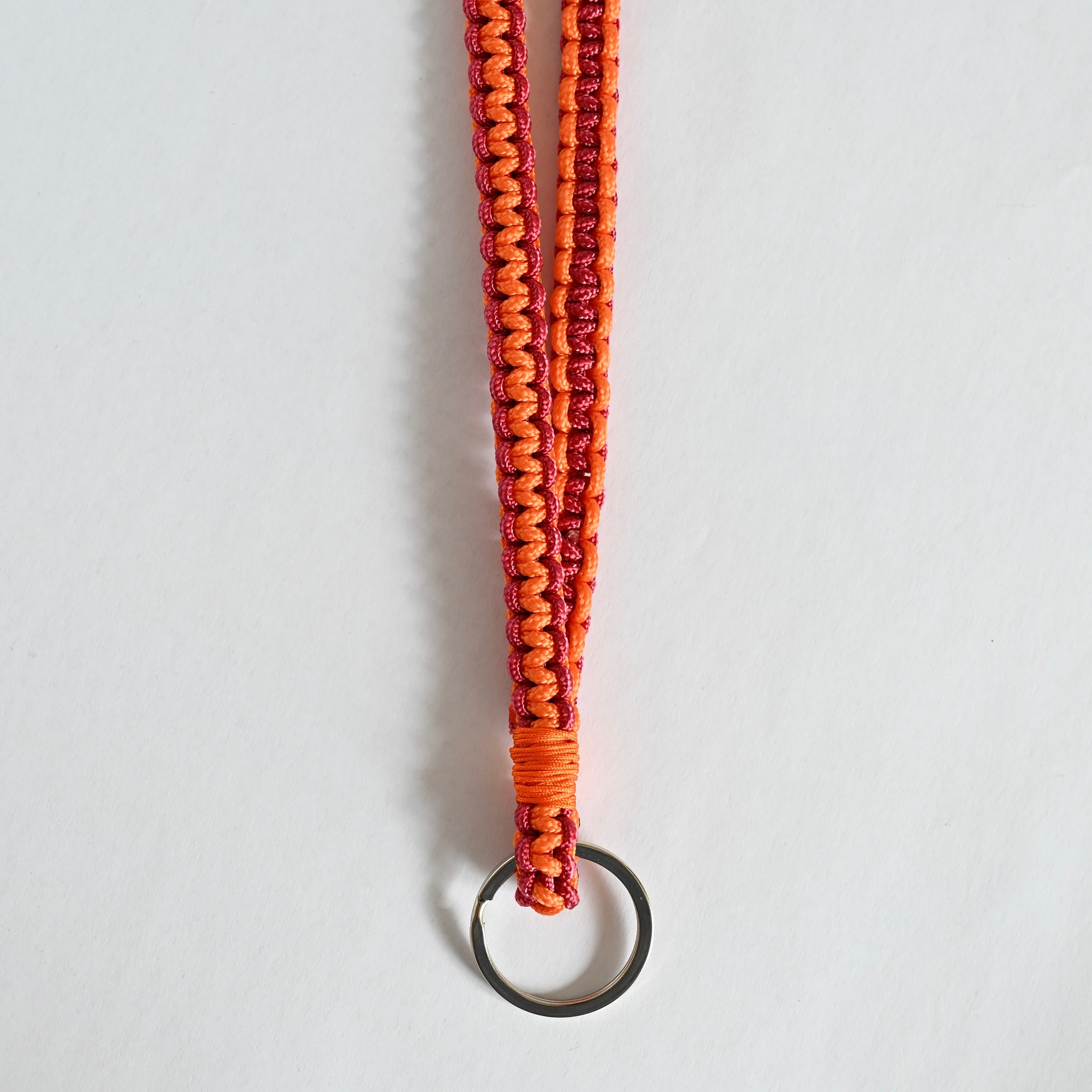 Schlüsselbändel bordeaux/orange