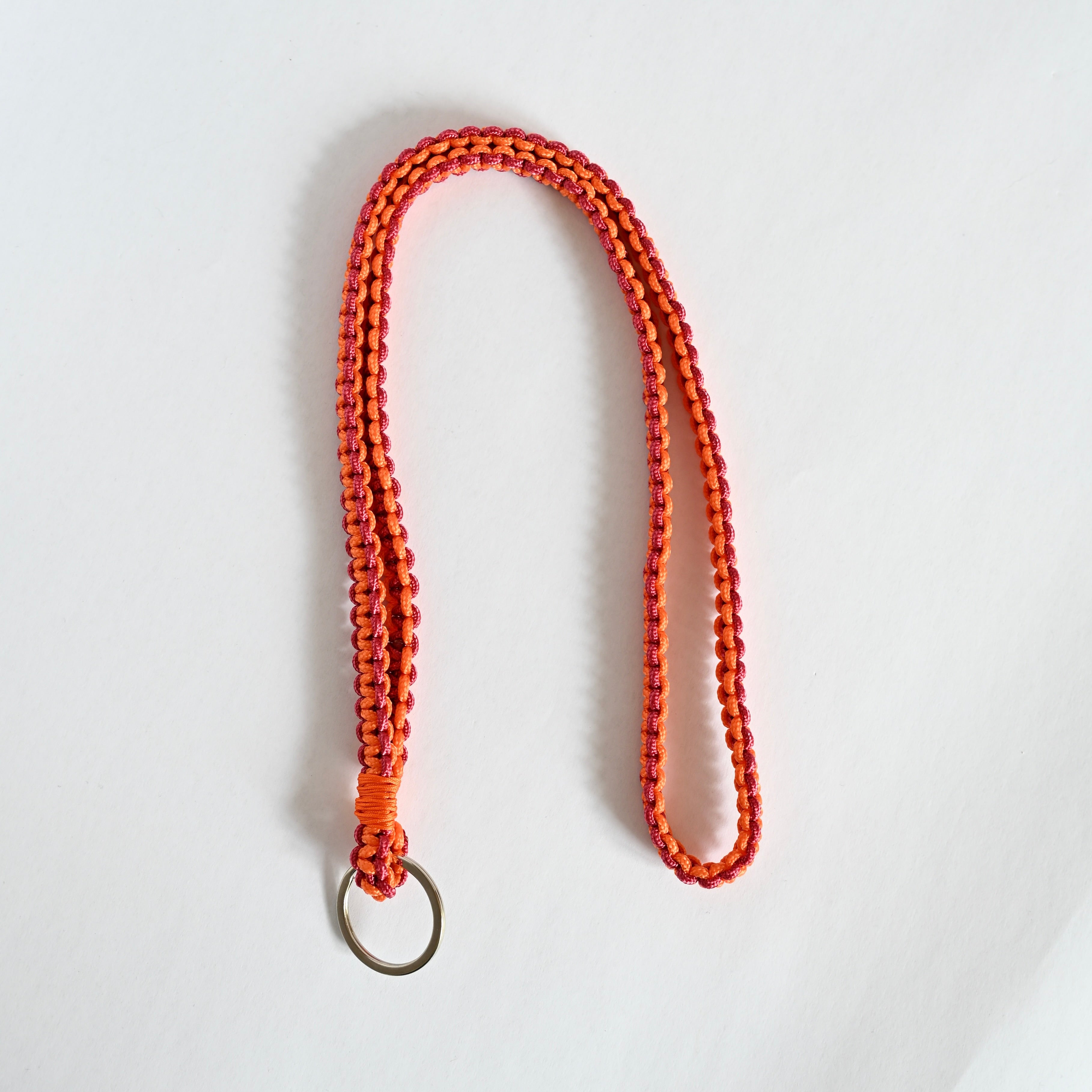Schlüsselbändel bordeaux/orange